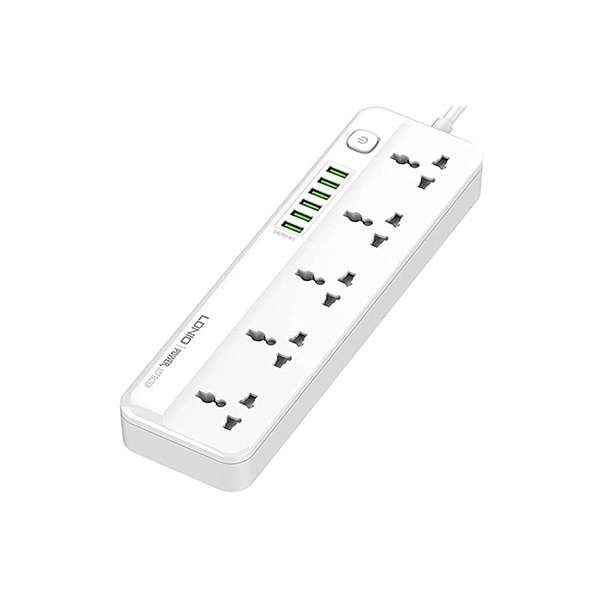 LDNIO SC5614 Power Strip Surge Protector with 5 AC Outlets + 6 USB Extension Power Cord