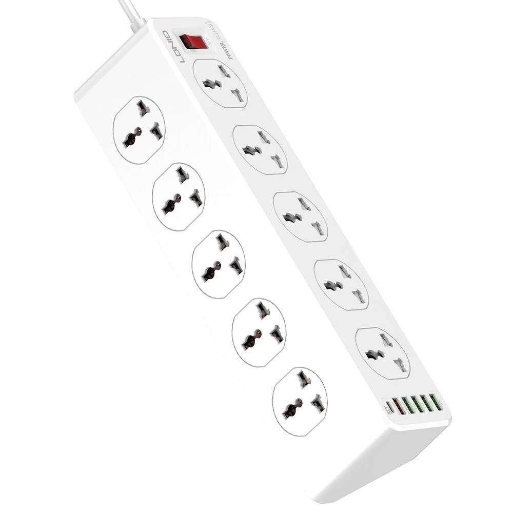 LDNIO SC10610 30W 6-Port USB Charger Power Strip (UK Plug)