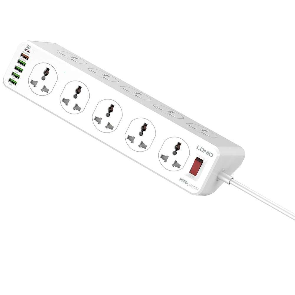 LDNIO SC10610 30W 6-Port USB Charger Power Strip (UK Plug)