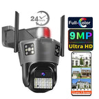 4G Triple Lens 9Mp CCTV Camera with Two Way Audio, Night Vision Color