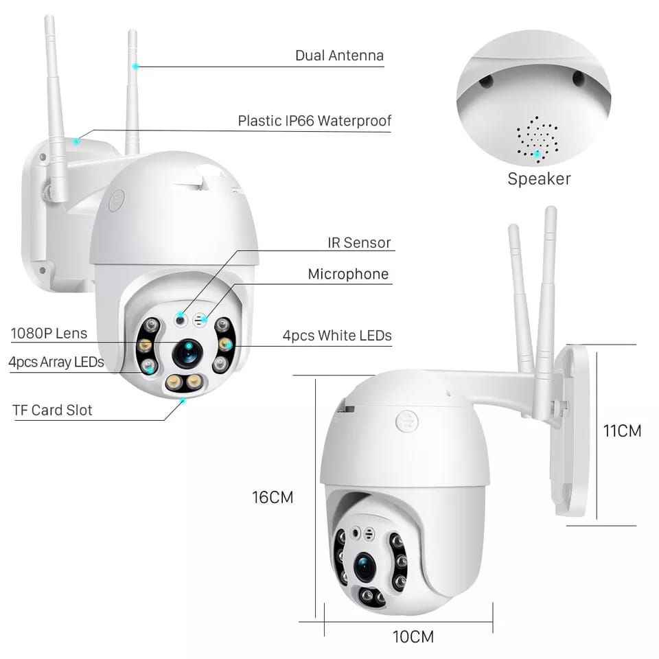 4K PTZ WIFI 4MP Security Camera Outdoor