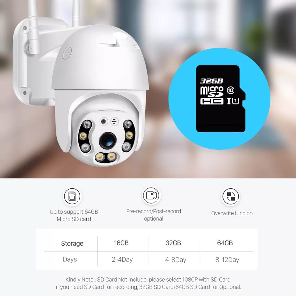 4K PTZ WIFI 4MP Security Camera Outdoor