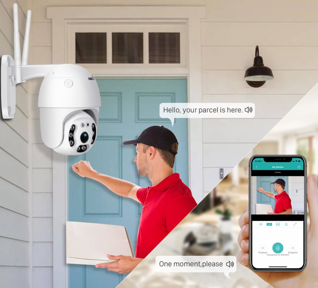 4K PTZ WIFI 4MP Security Camera Outdoor
