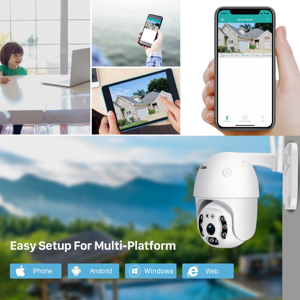 4K PTZ WIFI 4MP Security Camera Outdoor