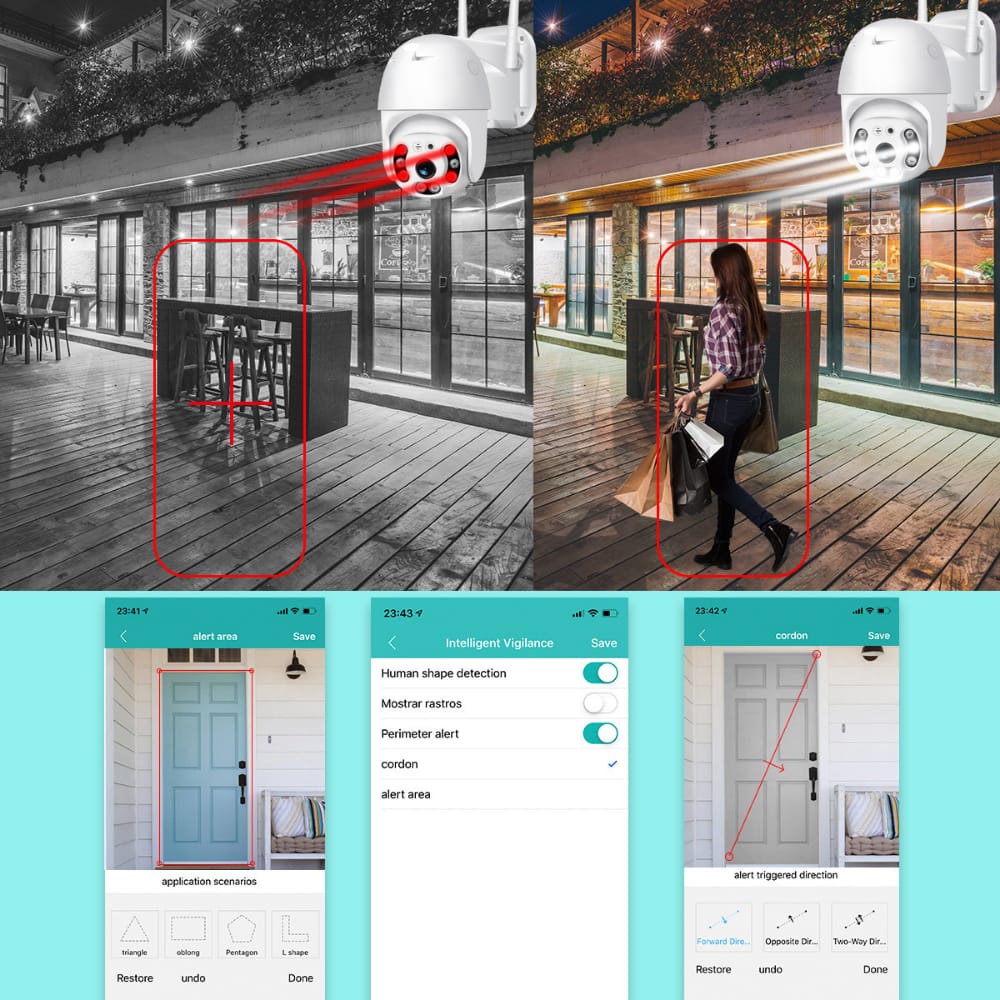 4K PTZ WIFI 4MP Security Camera Outdoor
