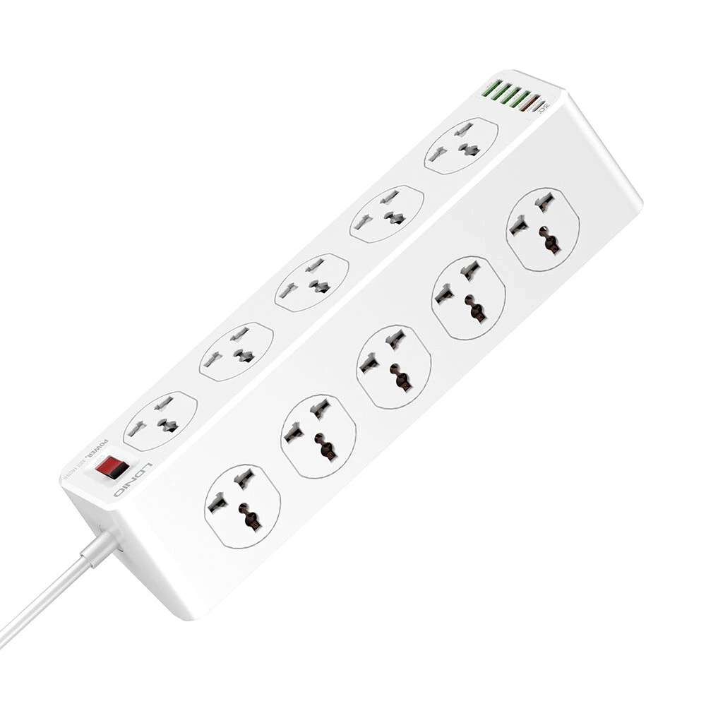 LDNIO SC10610 30W 6-Port USB Charger Power Strip (UK Plug)